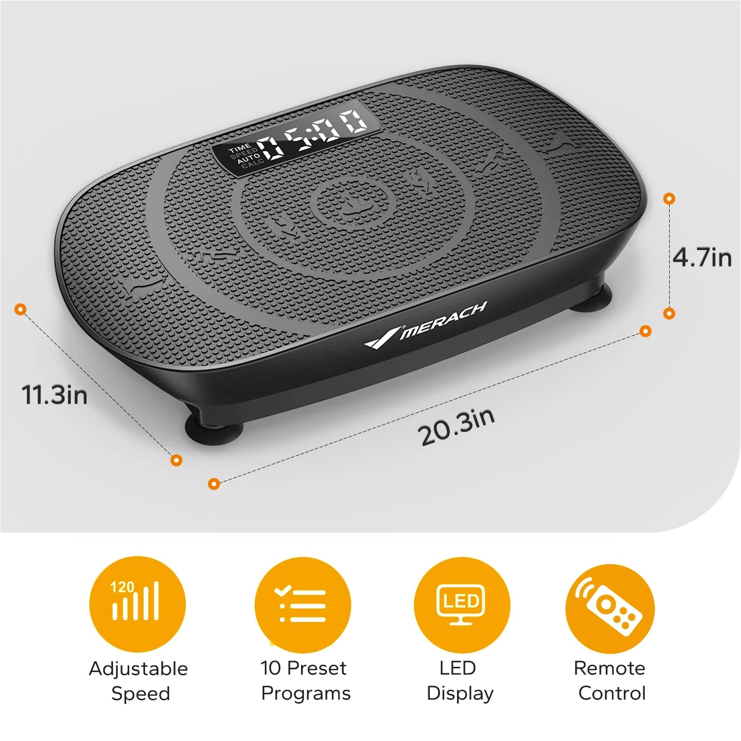 MERACH Vibration Plate CV30 Exercise Machine Whole Body Workout Power Vibrate Fitness Platform Vibration Weight Loss&Shaping