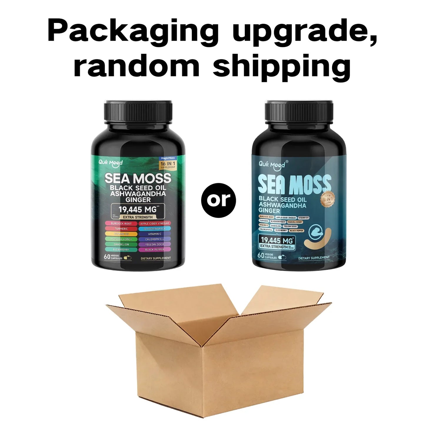 Quit Mood Sea Moss And Black Seed Oil Herbal Capsules