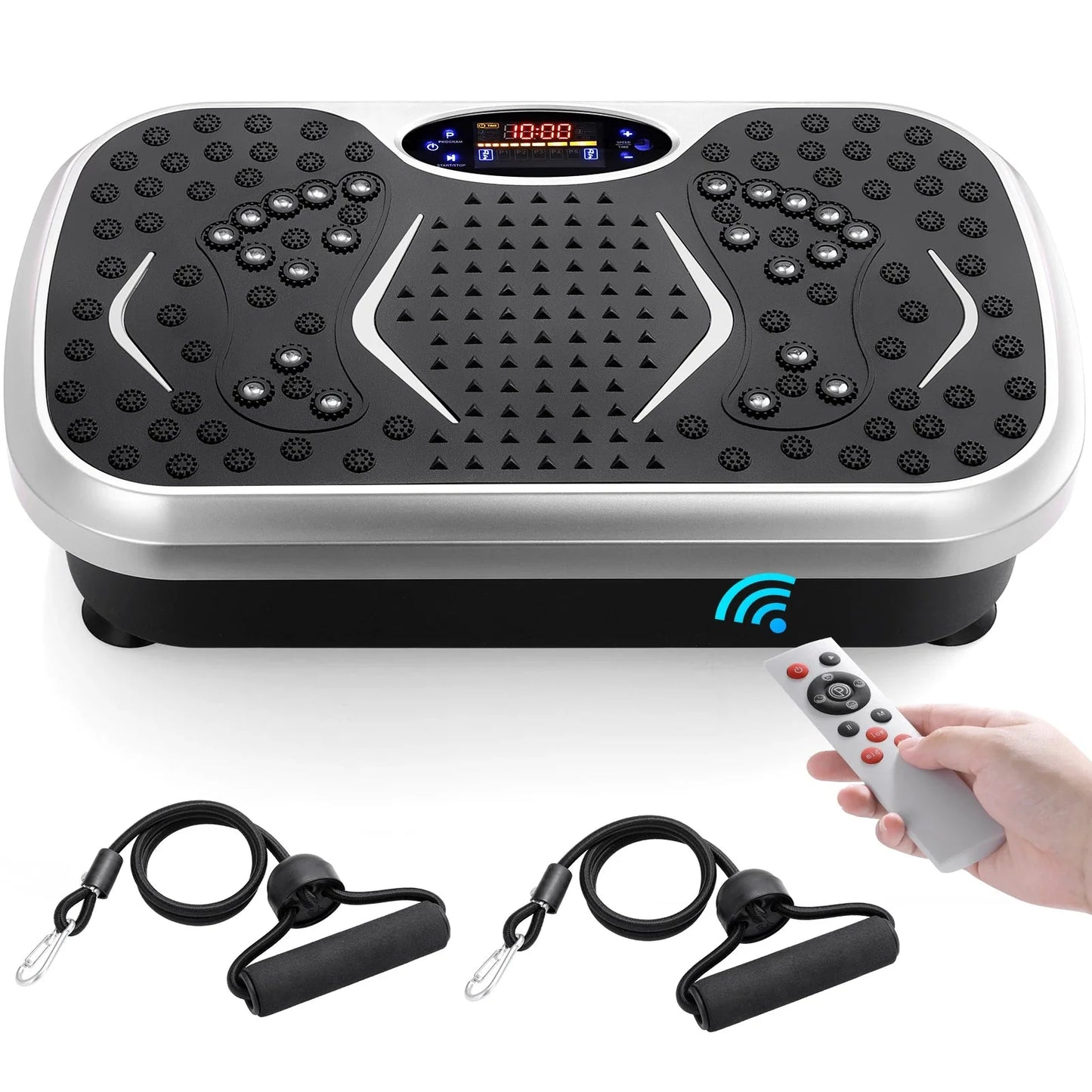 Vibration Plate Exercise Machine – With Resistance Bands