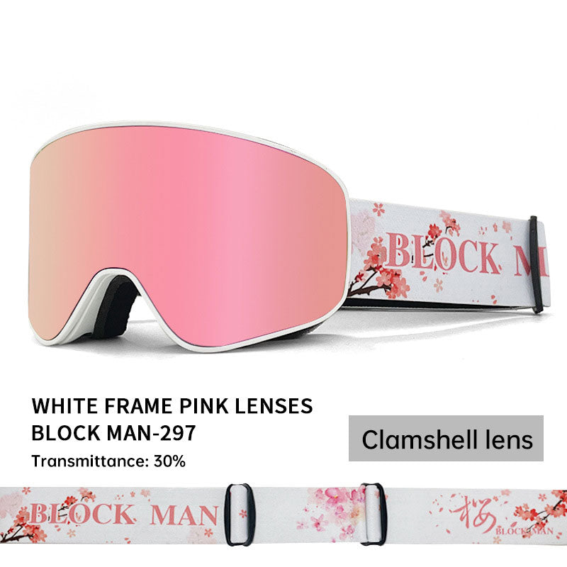 Cover Ski Glasses Winter Outdoor Sports Goggles Double Layer Anti Fog Single Double Plate Snow Goggles