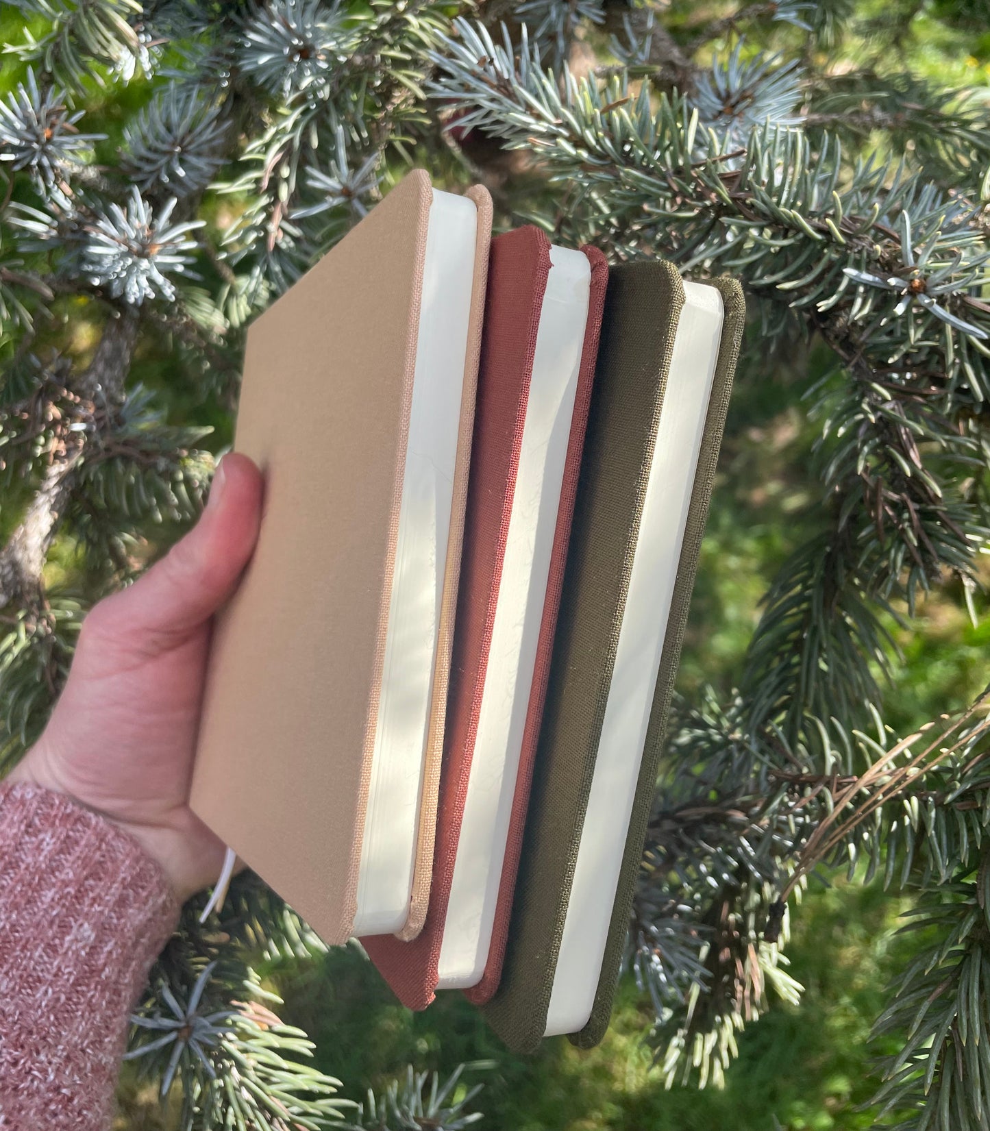 Blank Square Linen Notebook
