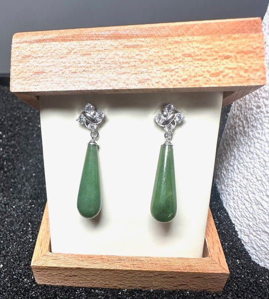 Silver Drop Studs - 32mm