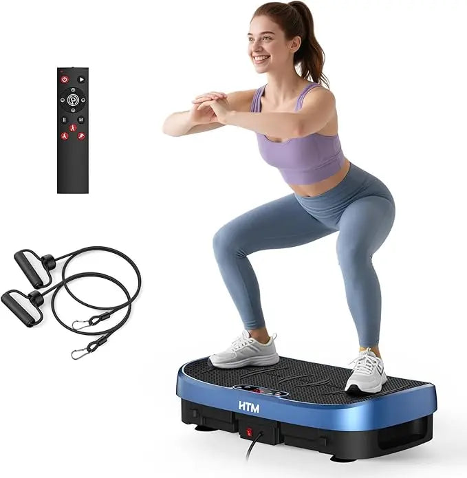 Vibration Plate Fitness Multi-Function Vibration Trainer 330lbs 120 Levels Whole Body Workout for Home Gym Muscle Relax Exercise