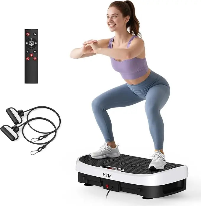 Vibration Plate Fitness Multi-Function Vibration Trainer 330lbs 120 Levels Whole Body Workout for Home Gym Muscle Relax Exercise