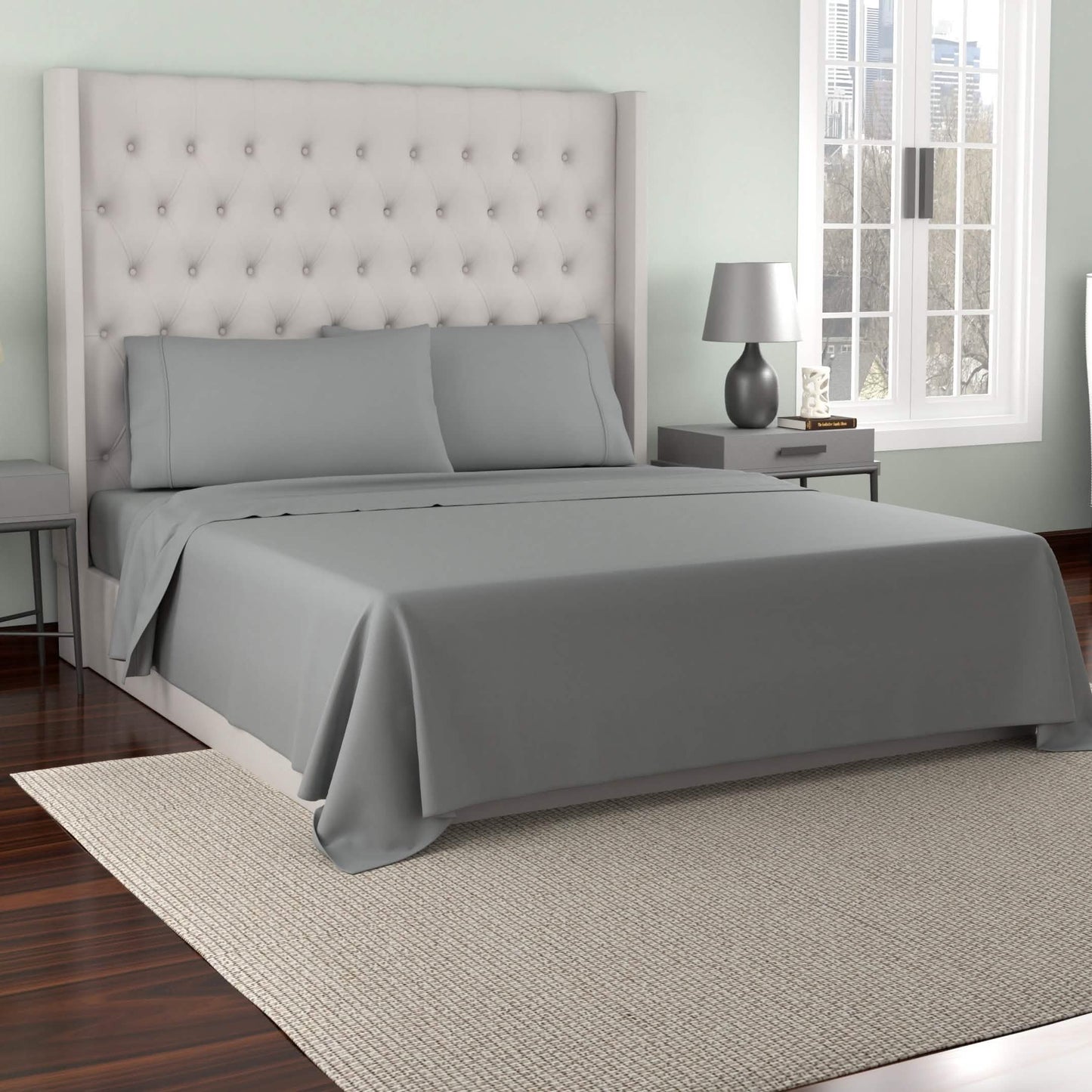 Kathy Ireland 300 Thread Count Organic Cotton Percale Sheet Sets