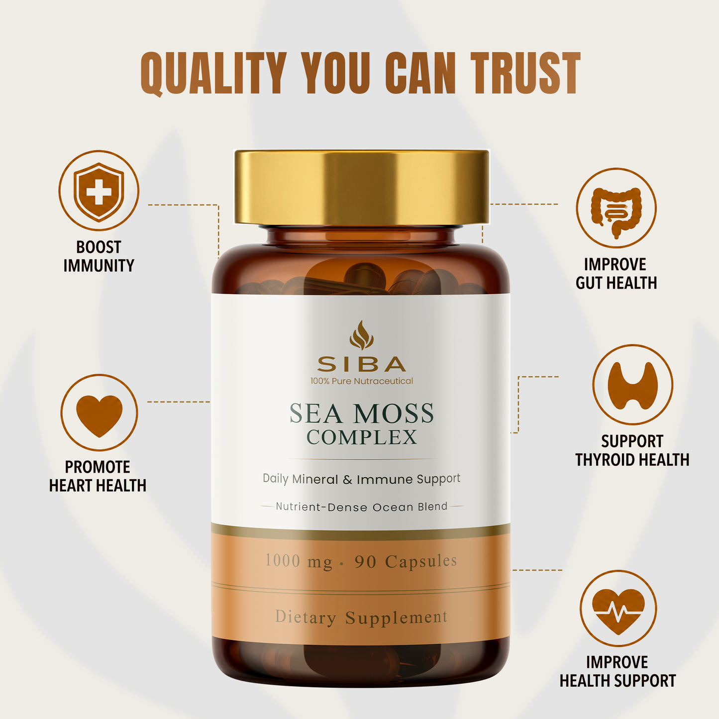 SIBA Sea Moss Complex Capsules – with Black Seed Oil & Turmeric