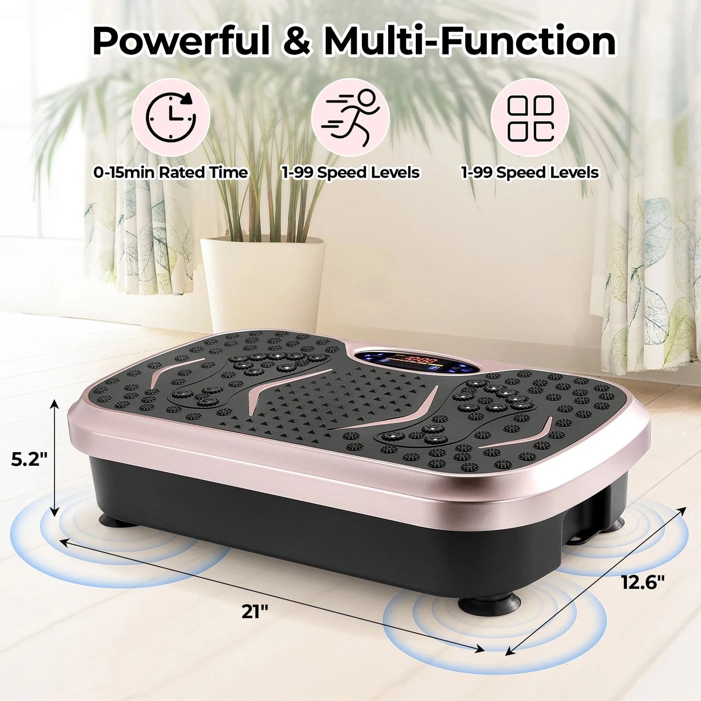 Vibration Plate Exercise Machine – With Resistance Bands