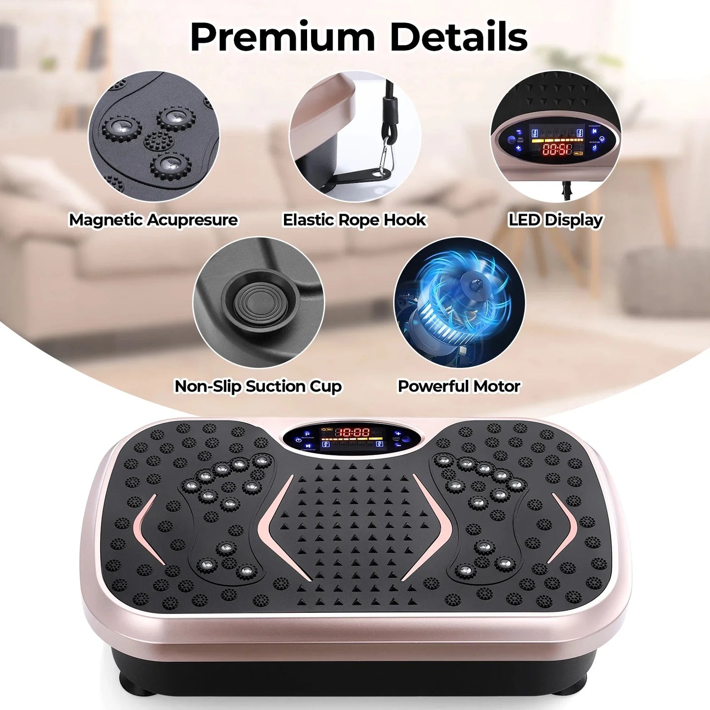 Vibration Plate Exercise Machine – With Resistance Bands